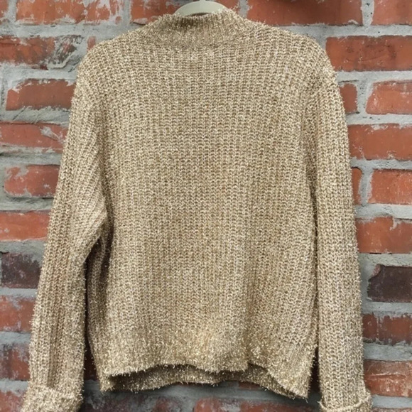 Morgan Claire Women’s Glitter Gold Sweater - Picture 2 of 5